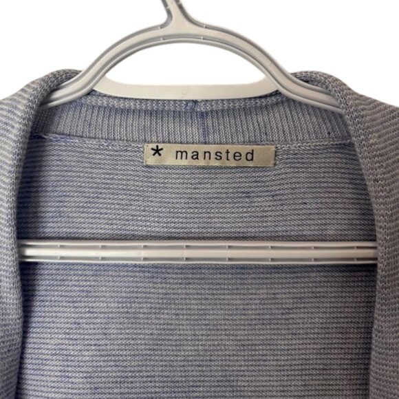 Mansted colorblock long sleeve knitted cardigan sweater size L - Picture 6 of 9